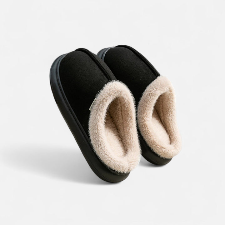 Plush Cashmere-Touch Platform Women's Slippers