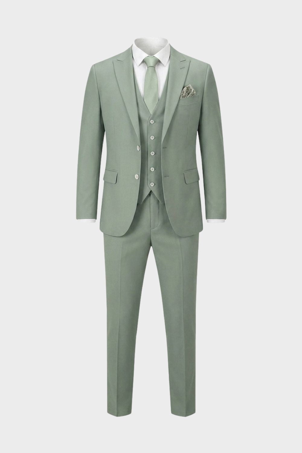 Elegant Slim-Fit Men's Three-Piece Suit