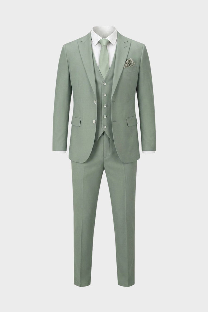 Elegant Slim-Fit Men's Three-Piece Suit
