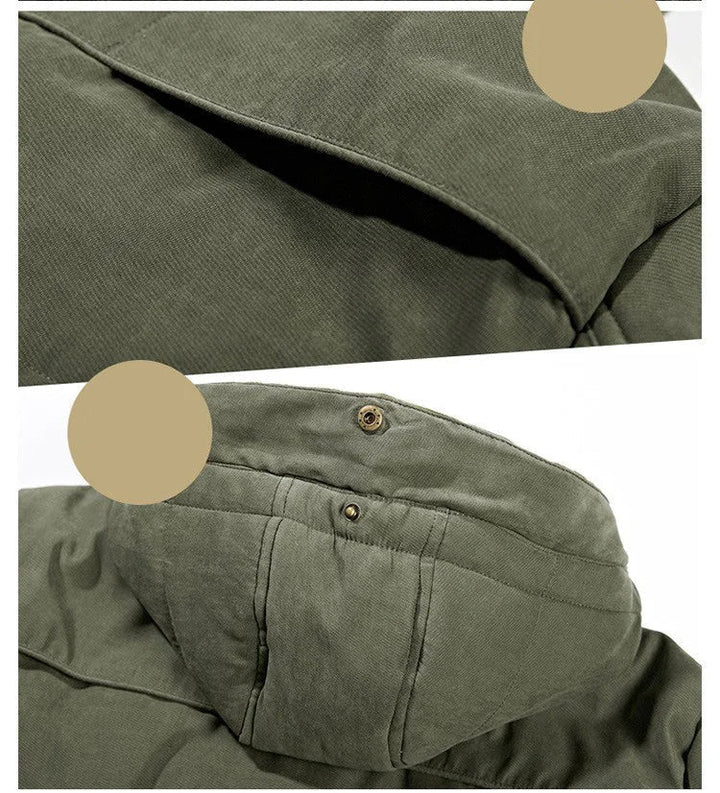 Men's Insulated Heavy-Duty Hooded Winter Coat