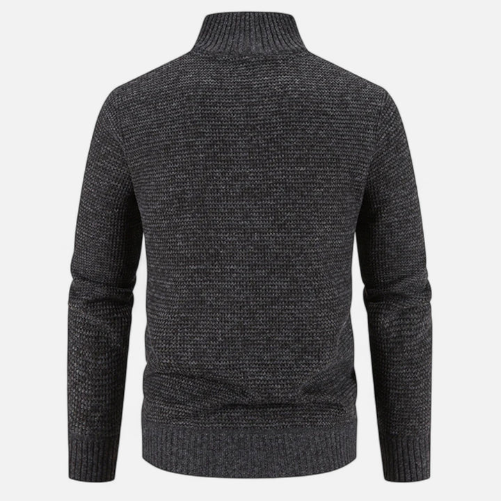 Men's Warm Fleece Patchwork Jacket with Stand Collar