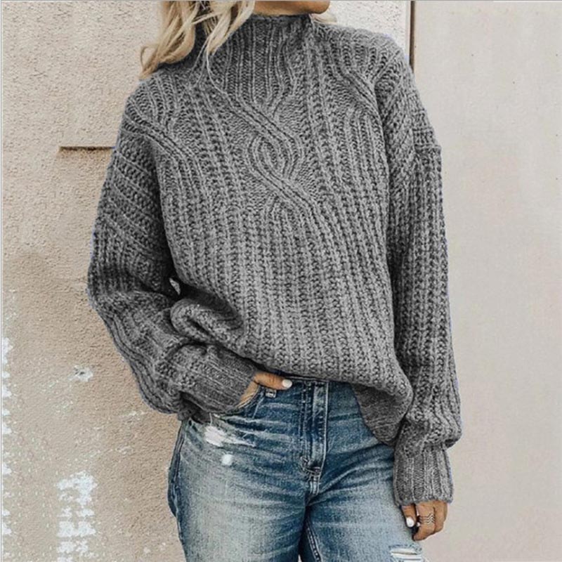 Elegant Women's Pullover - Versatile Knit Sweater for Business and Casual Wear
