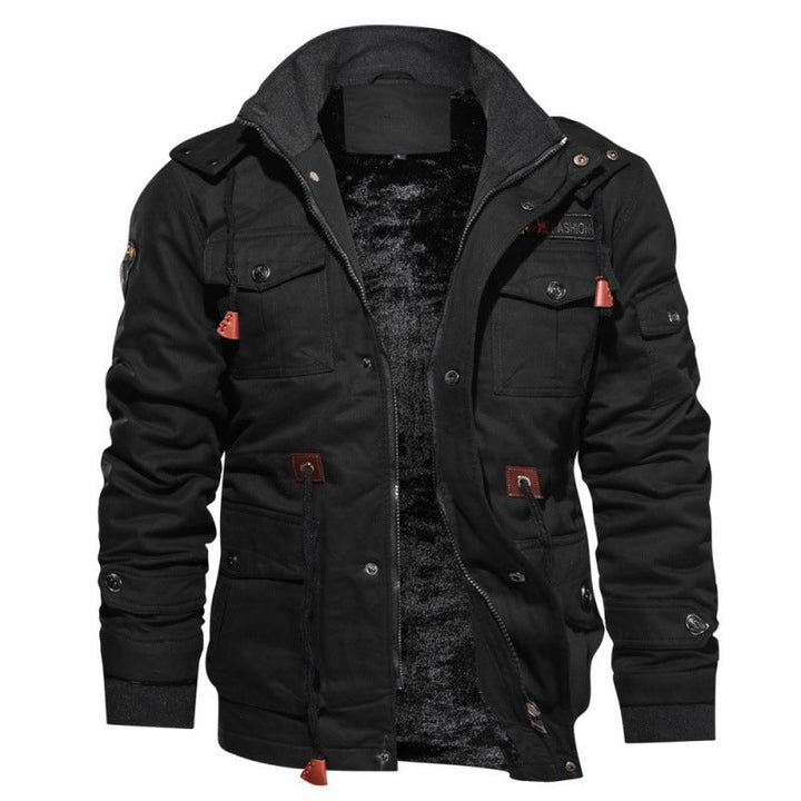 Men's Warm Waterproof Winter Jacket with Fleece Lining