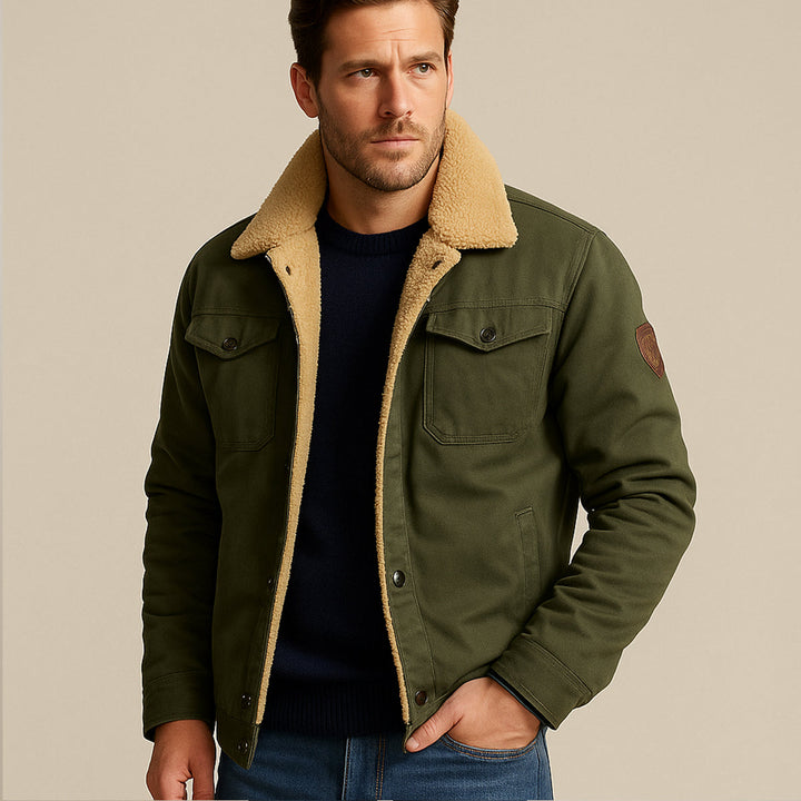 Warm Fleece-Lined Men's Winter Coat