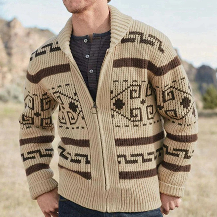 Classic Warm Men's Shawl Collar Knit Cardigan