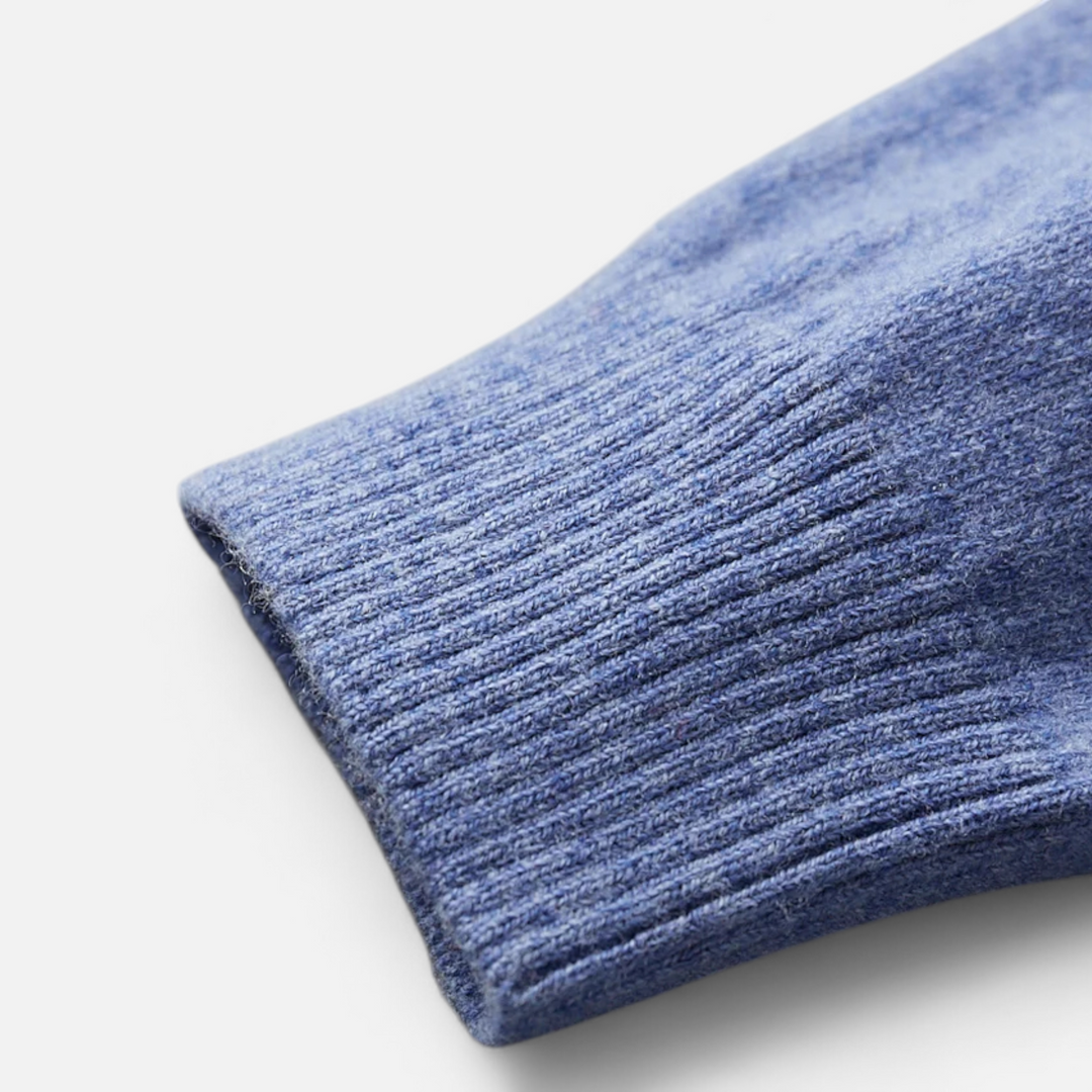Elegant Men's Merino Wool Polo Sweater