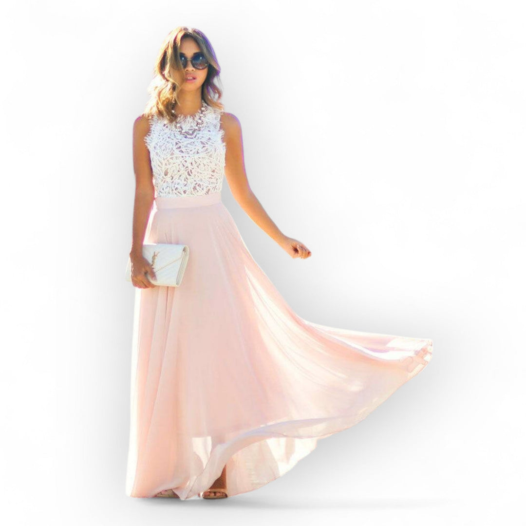 Elegant Women's Lace Summer Dress - Feminine and Lightweight for Warm Days