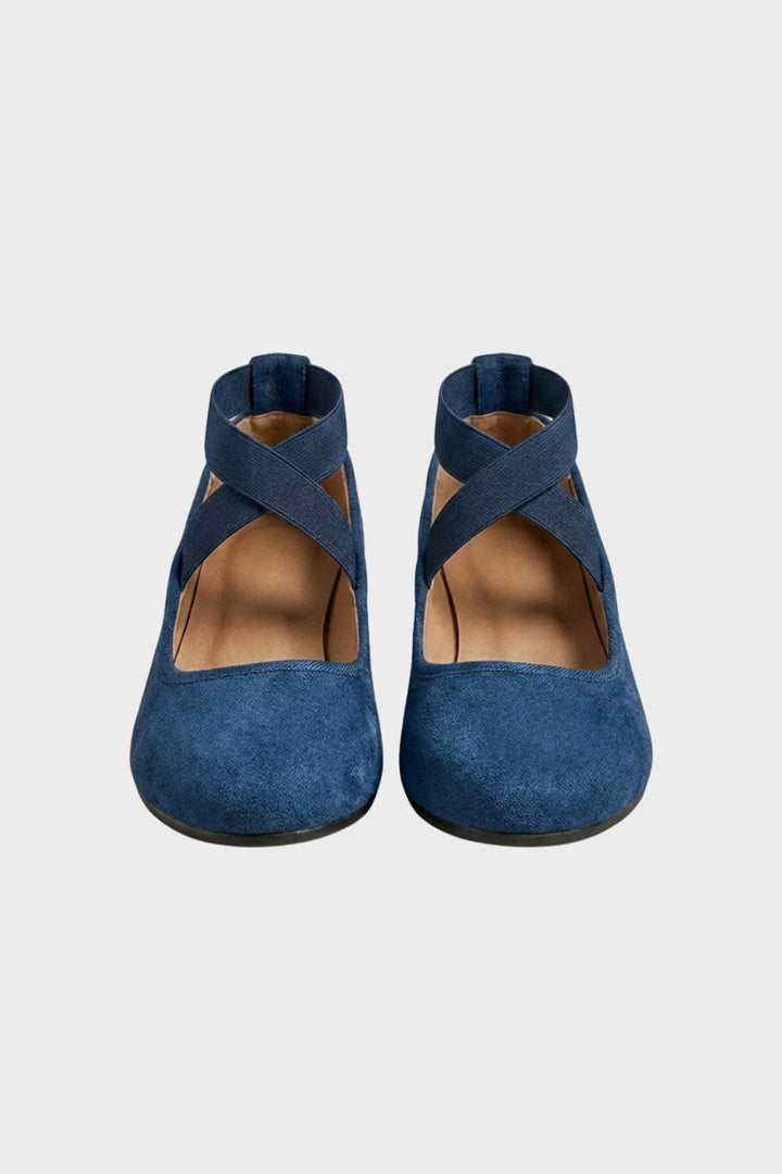 Elegant Comfortable Women's Ballet Flats with Cross Straps