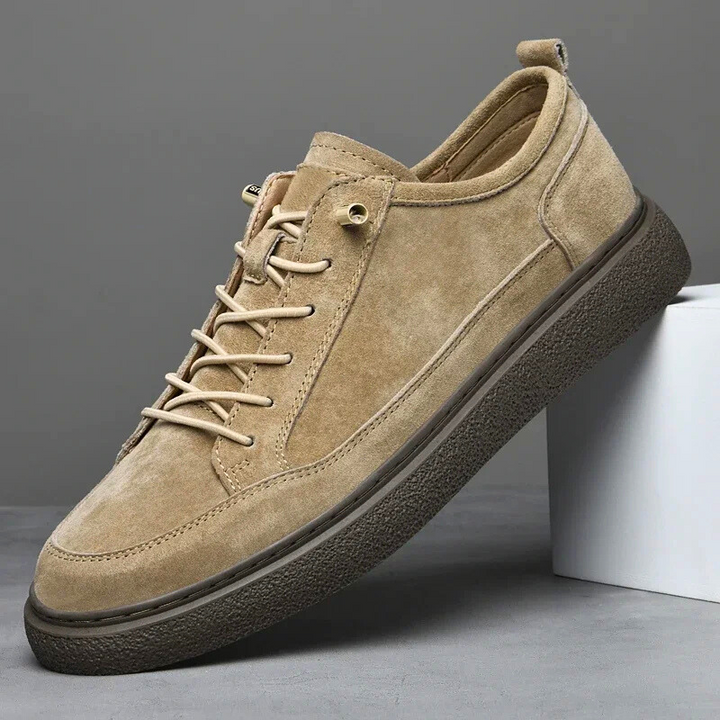 Elegant Men's Suede Sneakers - Premium Comfort and Style