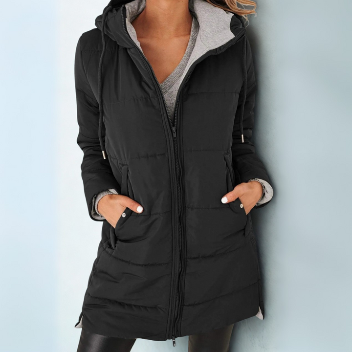 Women's Warm Hooded Down Jacket - Winter Puffer Jacket