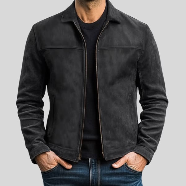 Men's Premium Zip-Up Leather Jacket