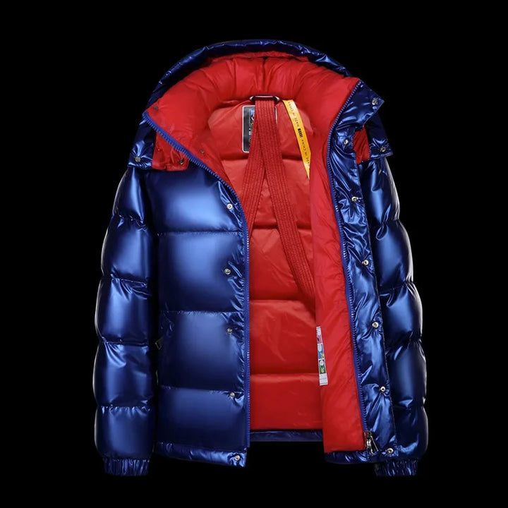 Warm Men's Puffer Jacket with Thick Padding - Winter Jacket with Full Zip