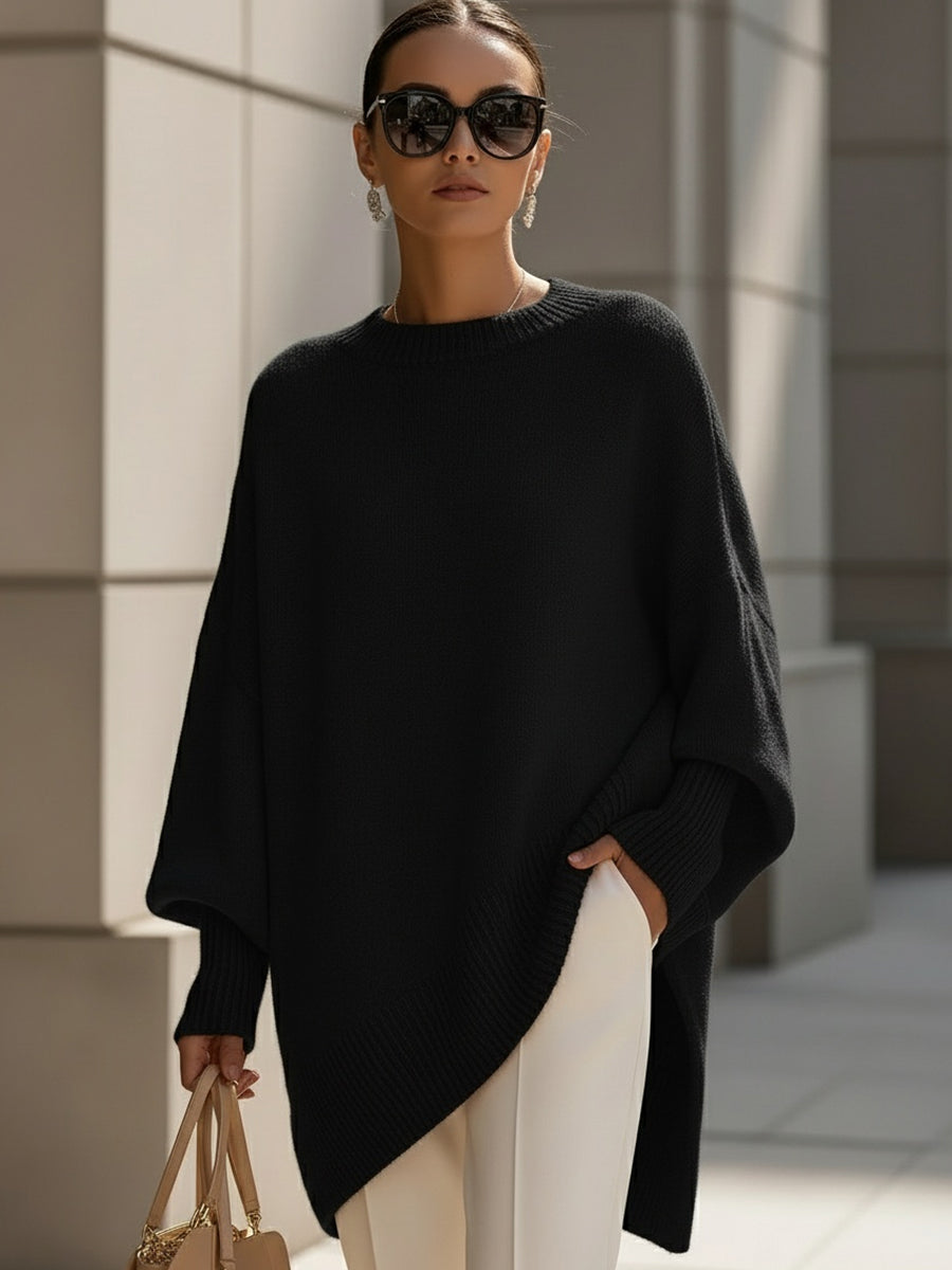 Oversized Women's Sweater - Cozy & Elegant for Casual Wear and Lounging at Home