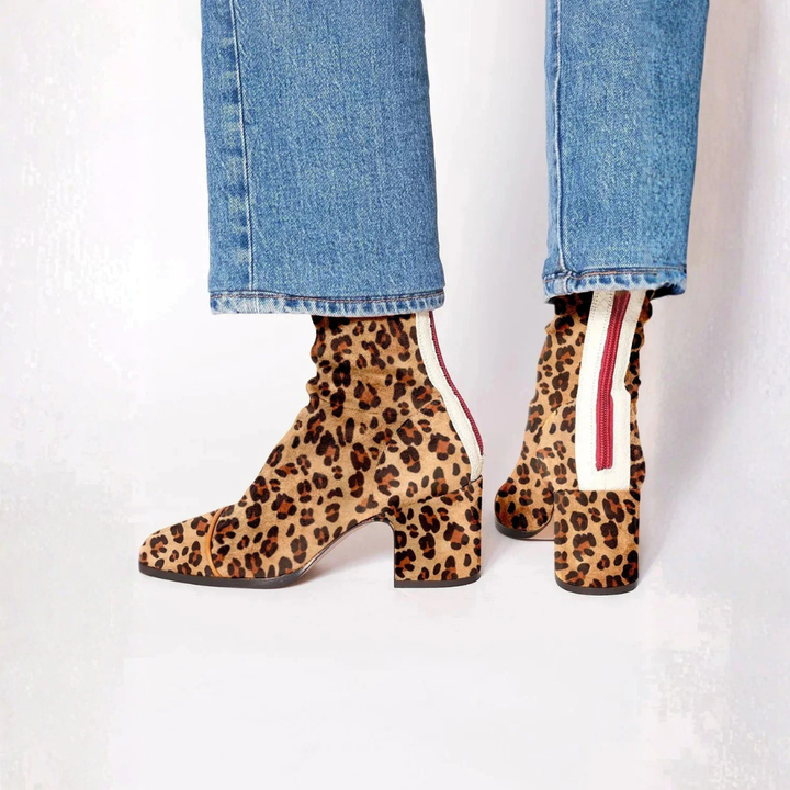 Elegant Women's Comfort Ankle Boots with Block Heel - Comfortable Heeled Shoes for Every Occasion