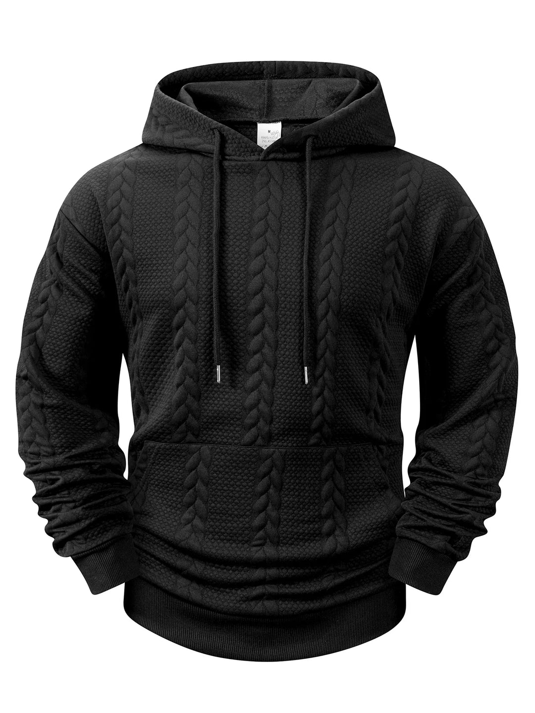 Men's Knit Hoodie Pullover - Soft Texture and Comfort for Everyday Wear