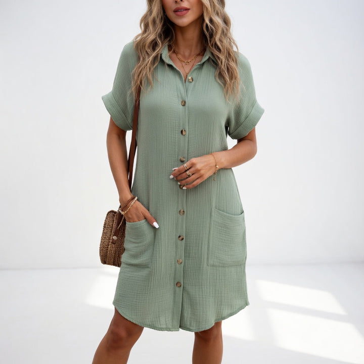 Chic Effortless Women Shirt Dress