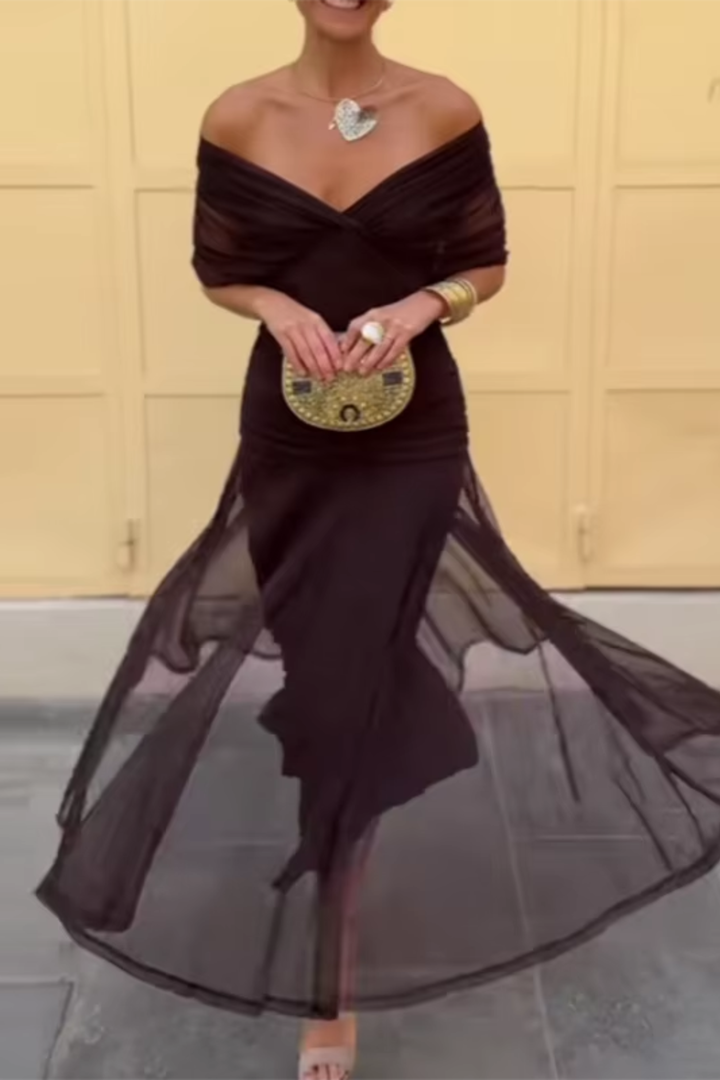 Elegant Women Maxi Wedding Guest Dress