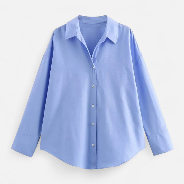 Elegant Classic Women's Long Sleeve Lapel Blouse