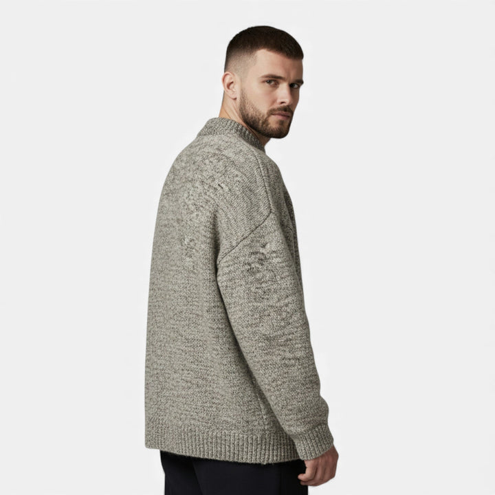 Classic Wool-Effect Men's Crew Neck Sweater