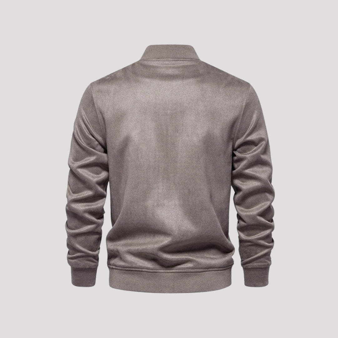 Lightweight Men's Bomber Jacket in Varsity Style - Athletic Transitional Jacket