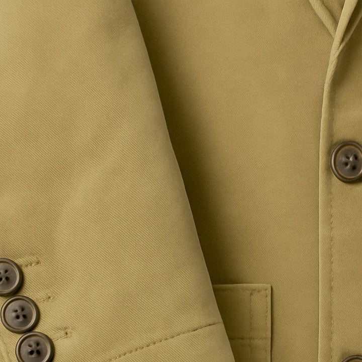 Men's Cotton Blazer-Style Windbreaker with Pockets