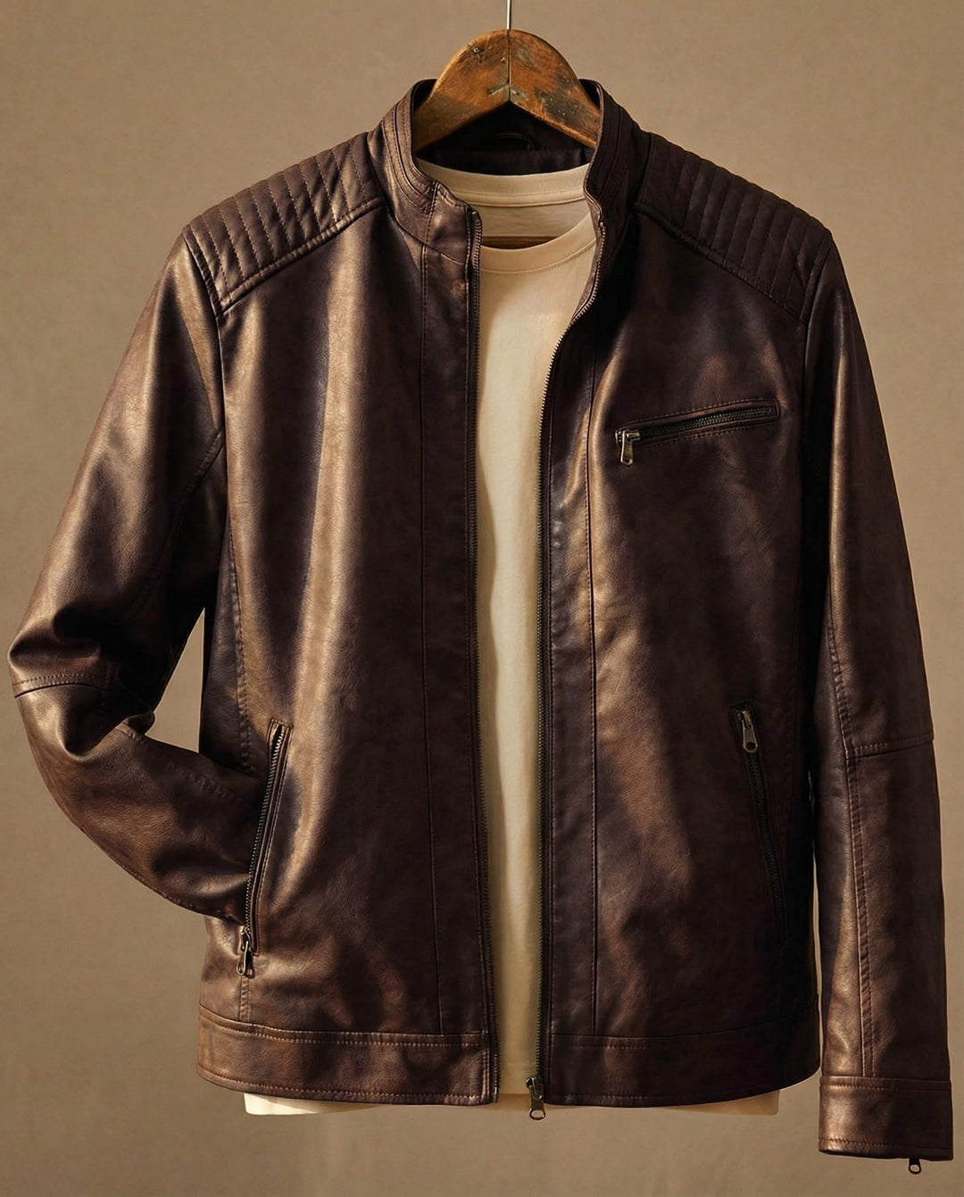 Classic Stylish Men's Leather Jacket