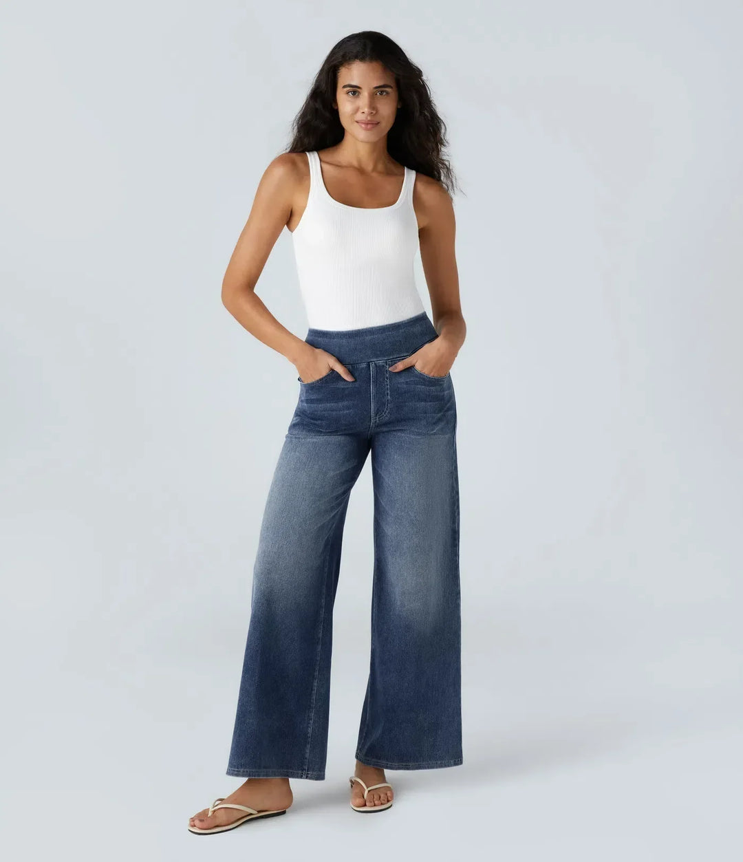 Women's High-Waist Elastic Stretch Jeans