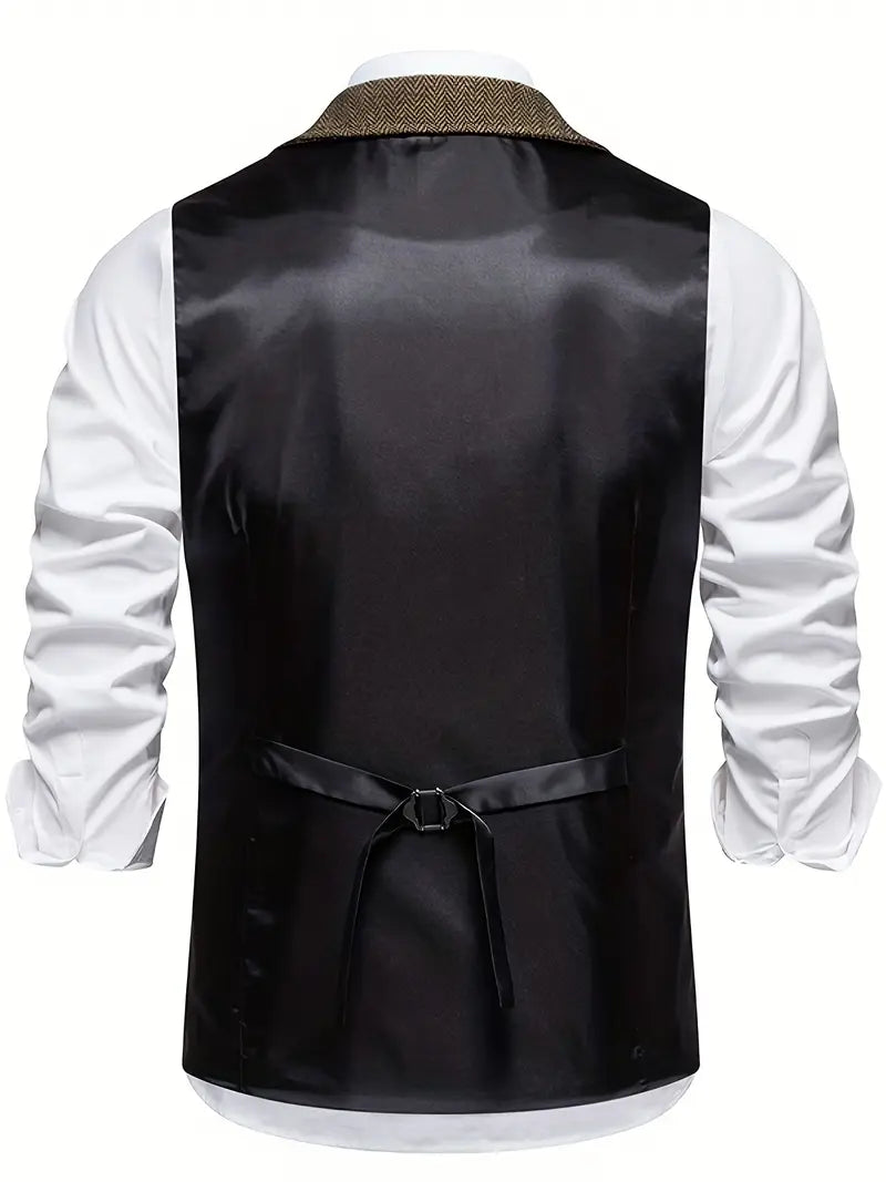Elegant Men's Vest - Tailored Fit for Business and Casual Wear