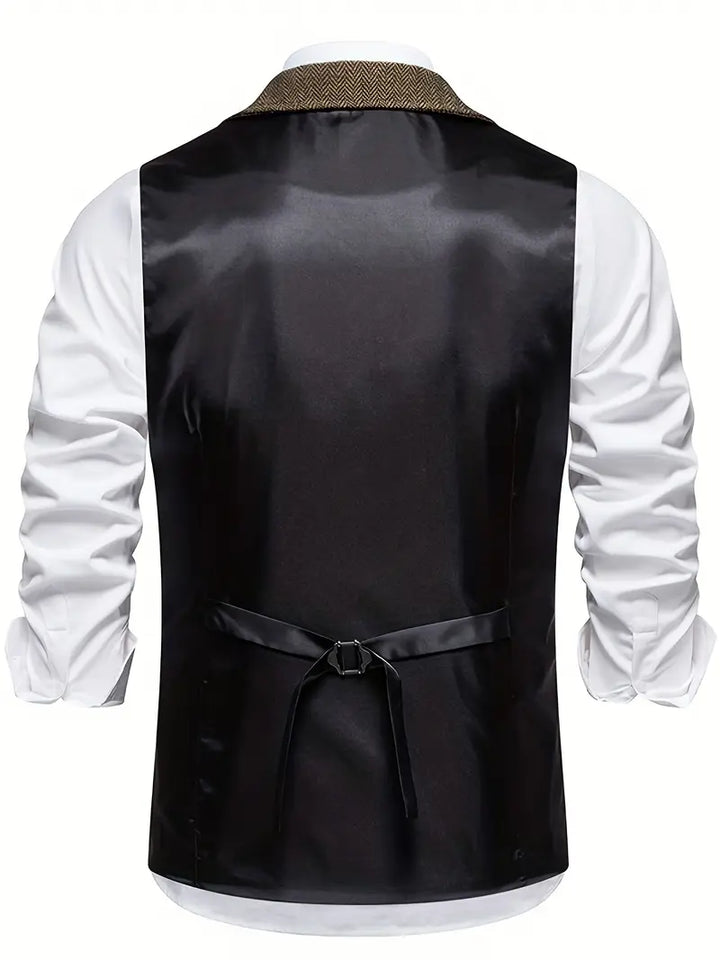 Elegant Men's Vest - Tailored Fit for Business and Casual Wear