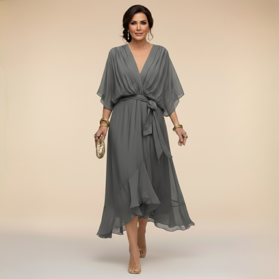 Elegant Lightweight Women's V-Neck Dress