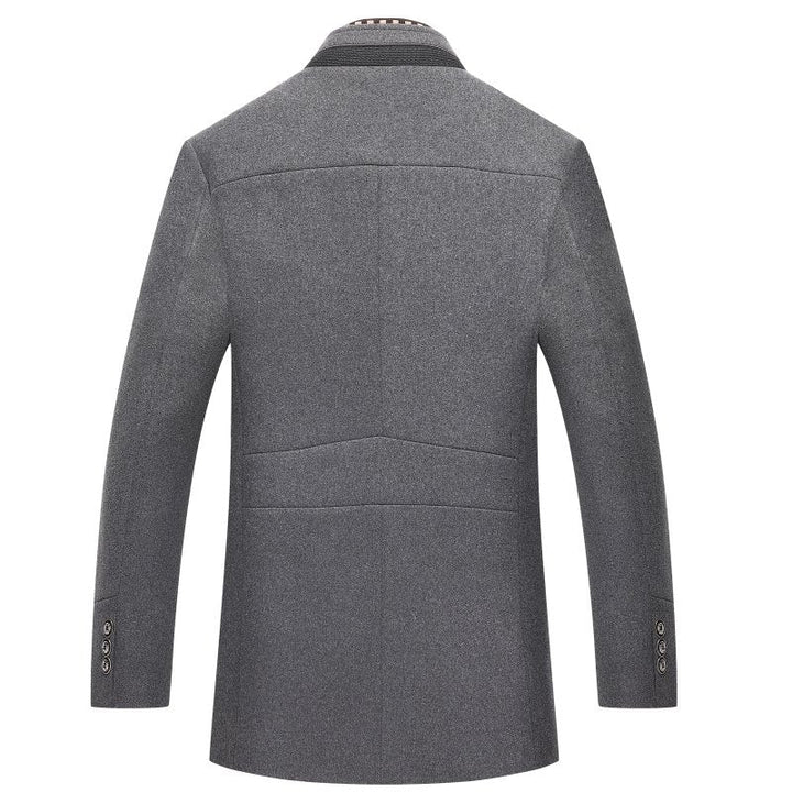 Elegant Men's Winter Wool Coat - Classic and Warm Lined