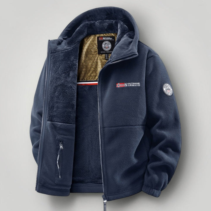 Men's Winter Jacket with Thermal Fleece Lining - Weather-Resistant and Windproof