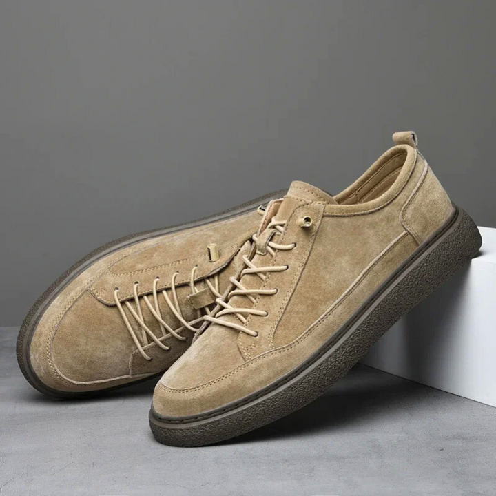 Elegant Men's Suede Sneakers - Premium Comfort and Style