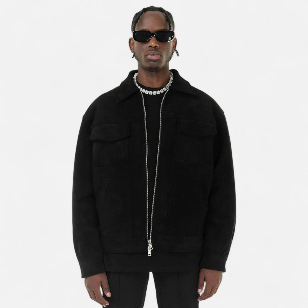 Elegant Suede Men's Jacket