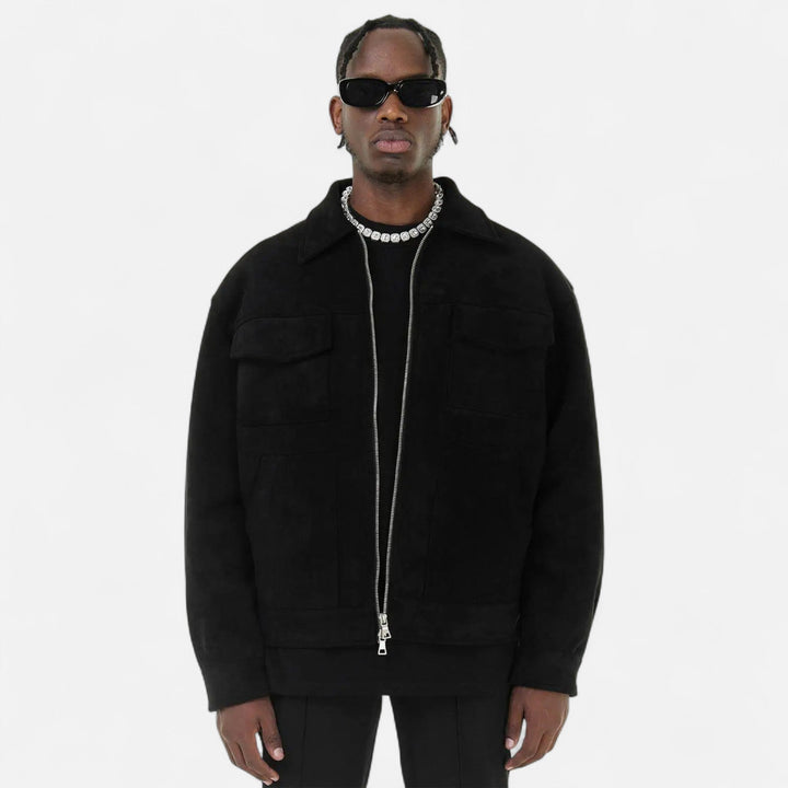 Elegant Suede Men's Jacket
