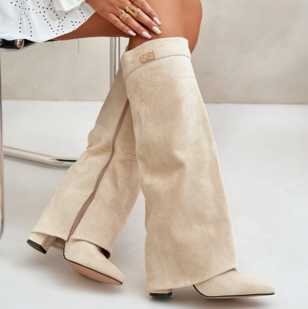 Women's Elegant Suede Block Heel Boots