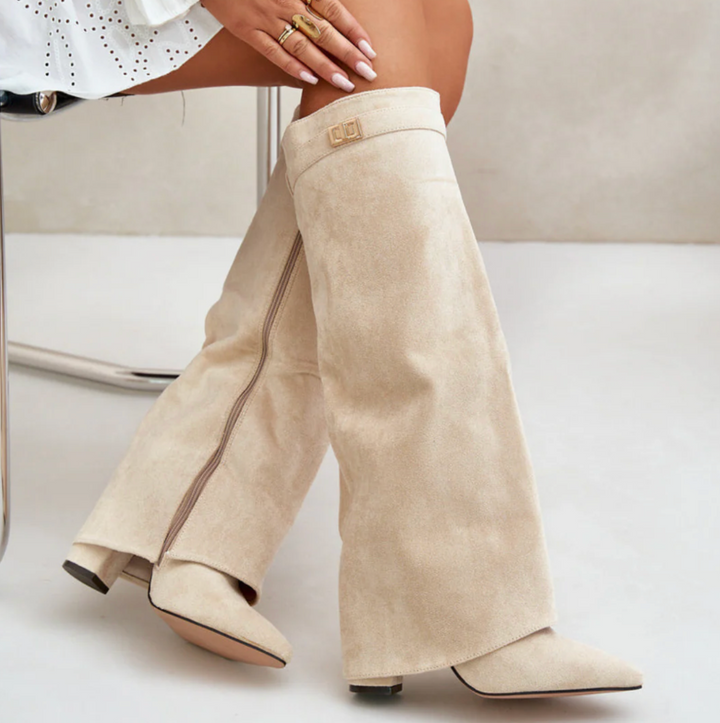 Women's Elegant Suede Block Heel Boots