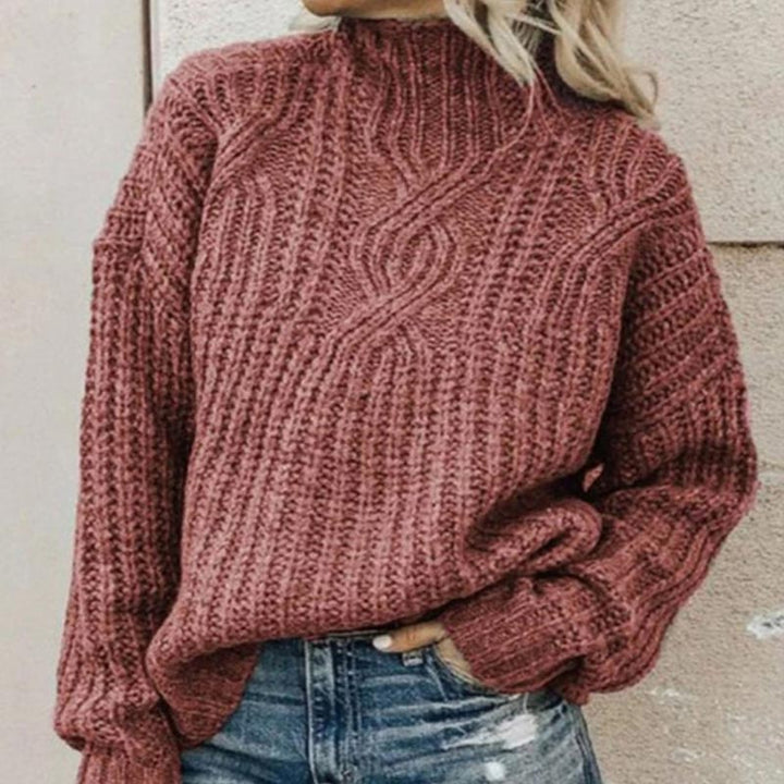 Elegant Women's Pullover - Versatile Knit Sweater for Business and Casual Wear