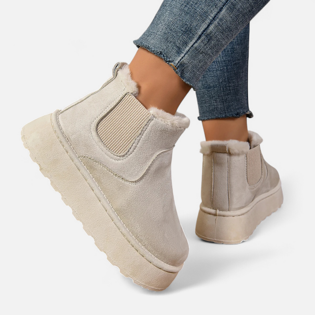 Women's Warm Plush Platform Ankle Boots