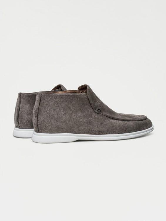 Men's Elegant Suede Loafers - Gray