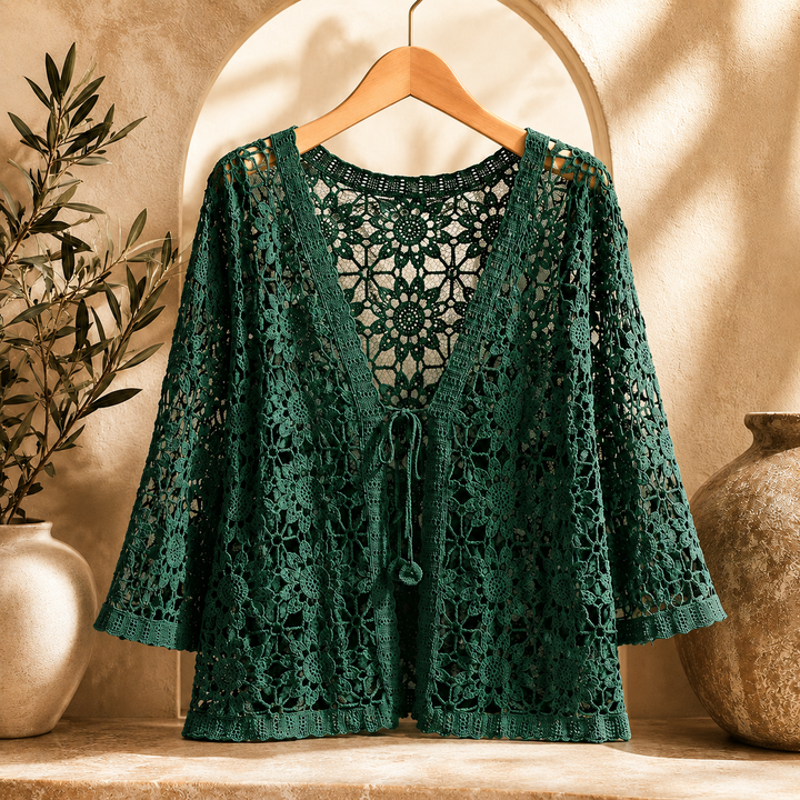 Lightweight Breathable Women's Crochet Cardigan