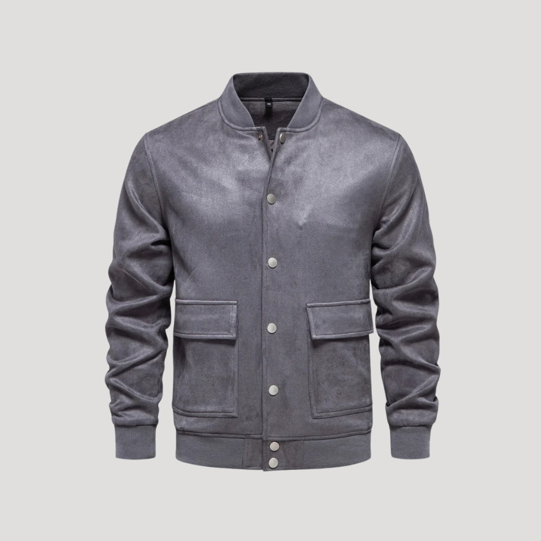 Lightweight Men's Bomber Jacket in Varsity Style - Athletic Transitional Jacket