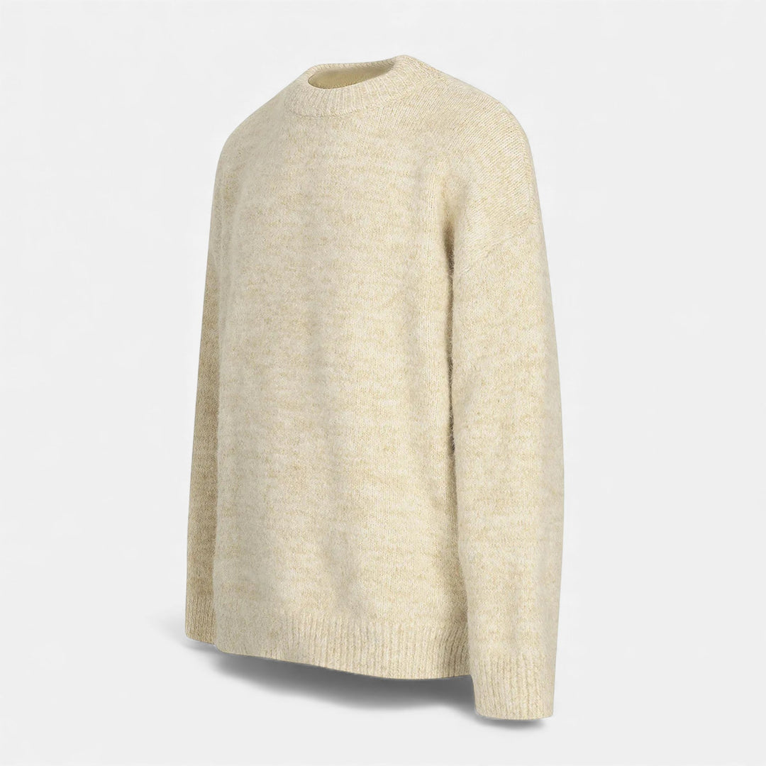 Classic Wool-Effect Men's Crew Neck Sweater