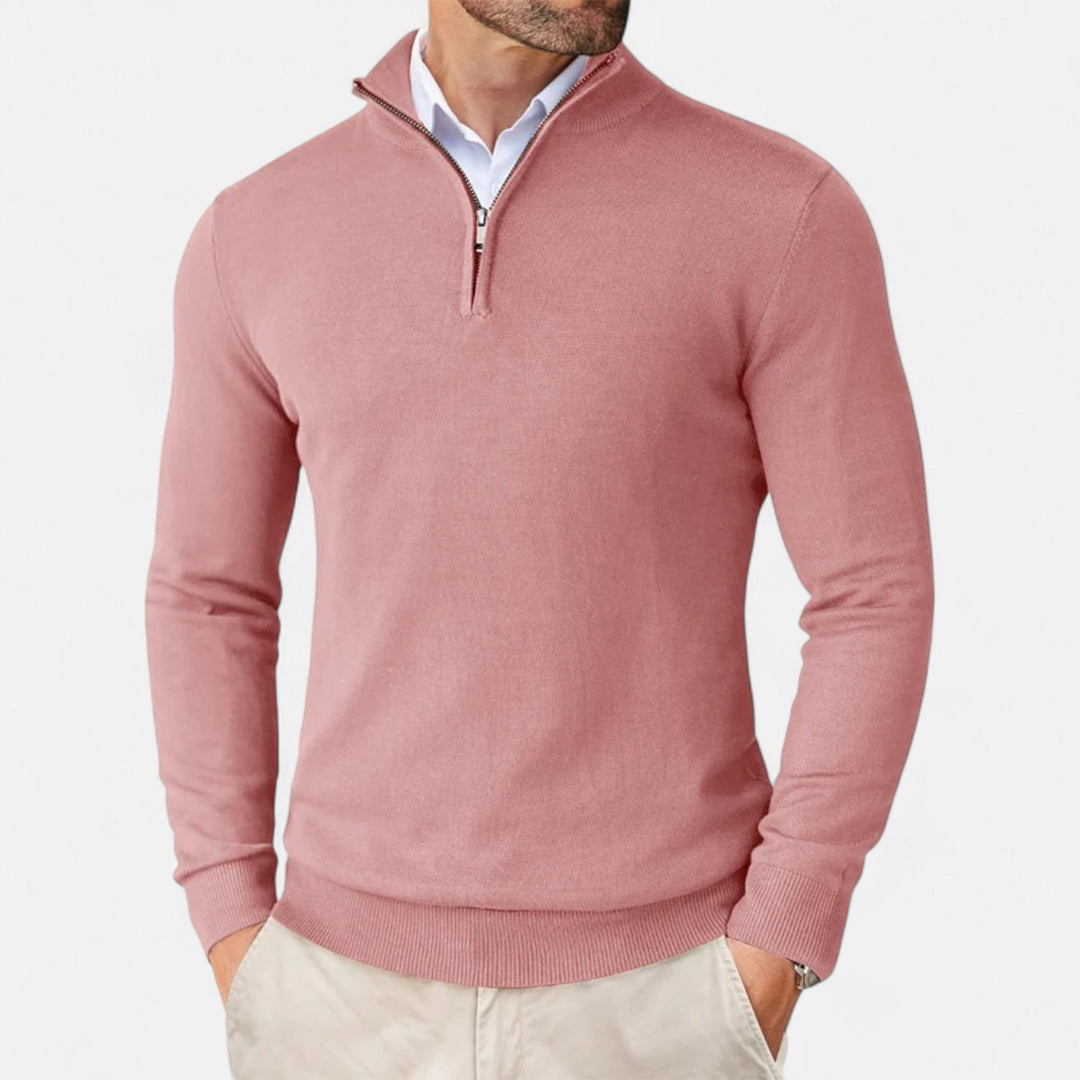Lightweight Slim-Fit Men's Zip-Up Sweater