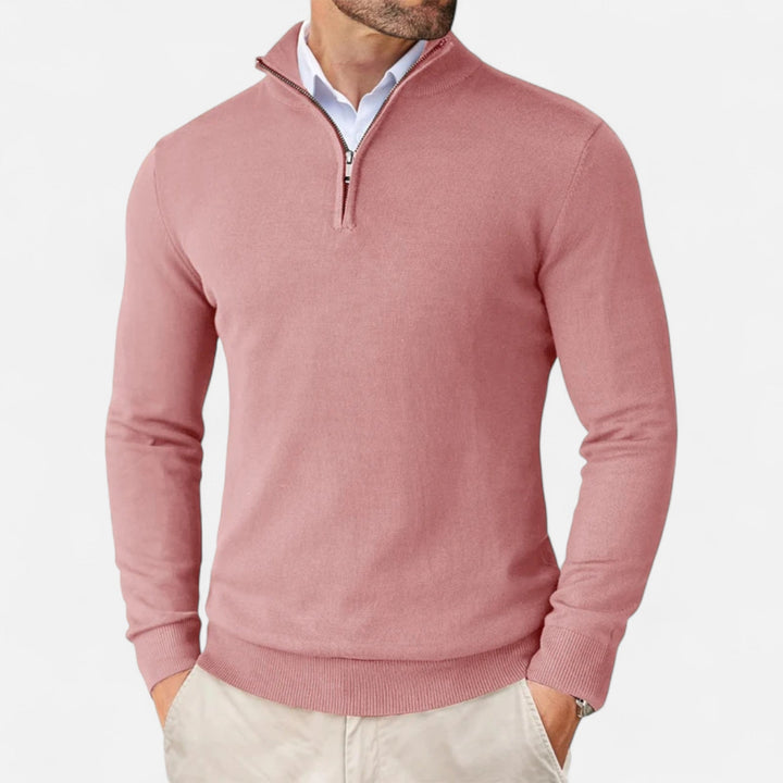 Lightweight Slim-Fit Men's Zip-Up Sweater