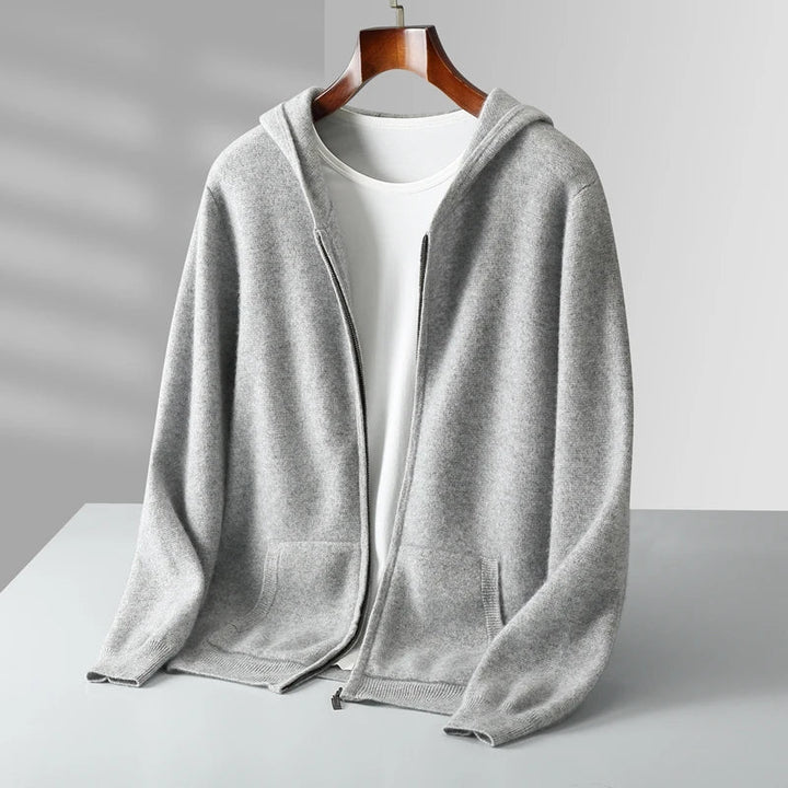 Premium Cashmere Men's Zip Hoodie