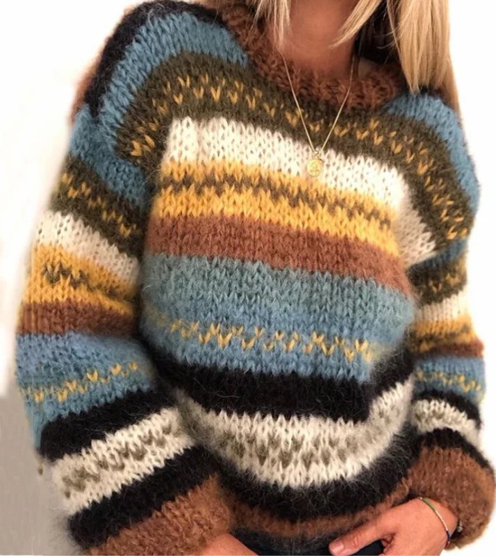 Women's Comfortable Long Sleeve Knit Sweater