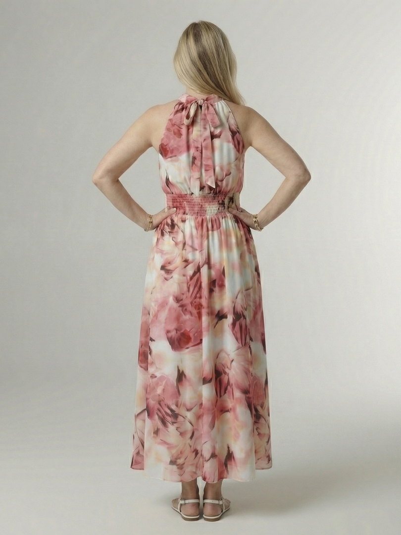 Elegant Lightweight Women's Halter Midi Dress
