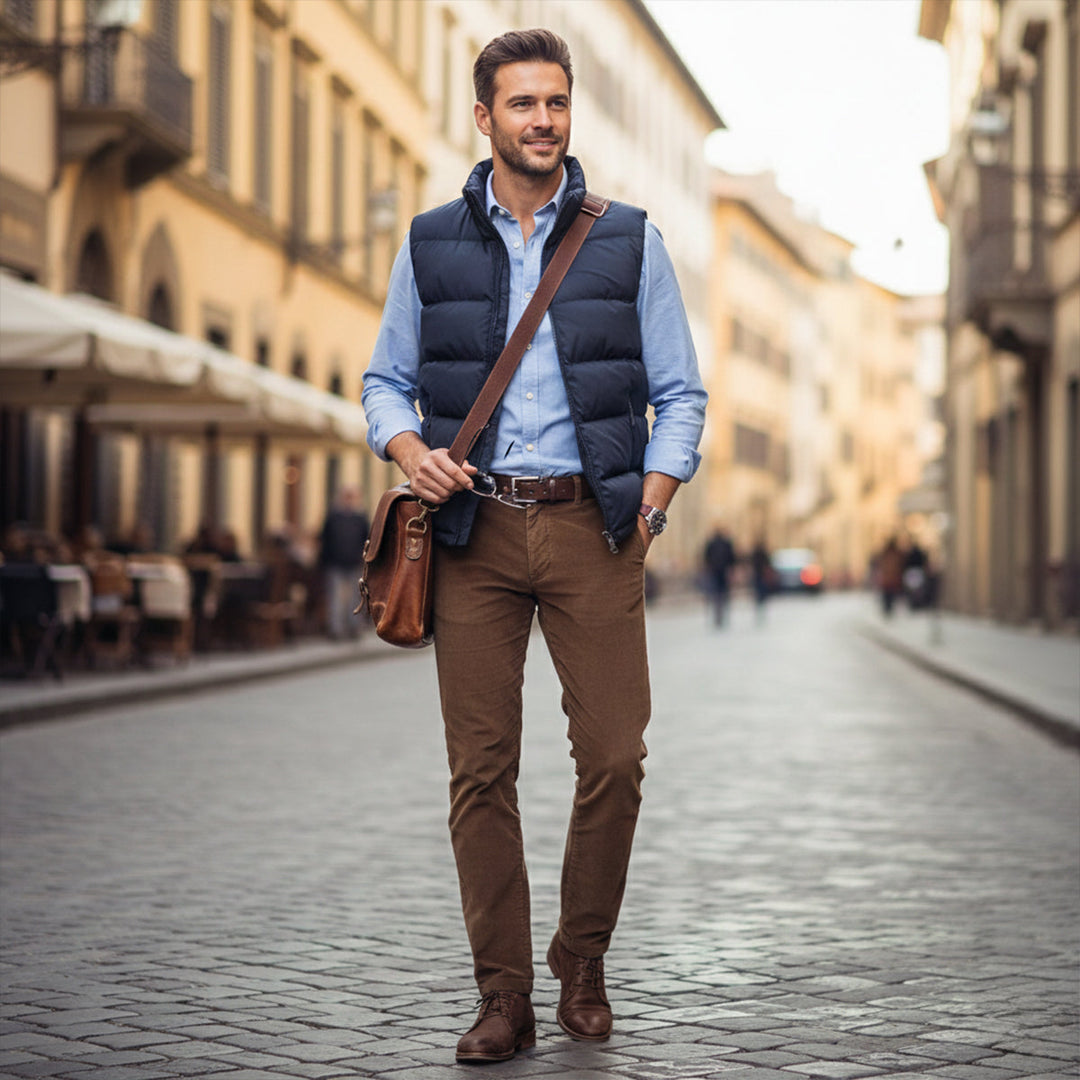 Warm Lightweight Men's Padded Puffer Vest