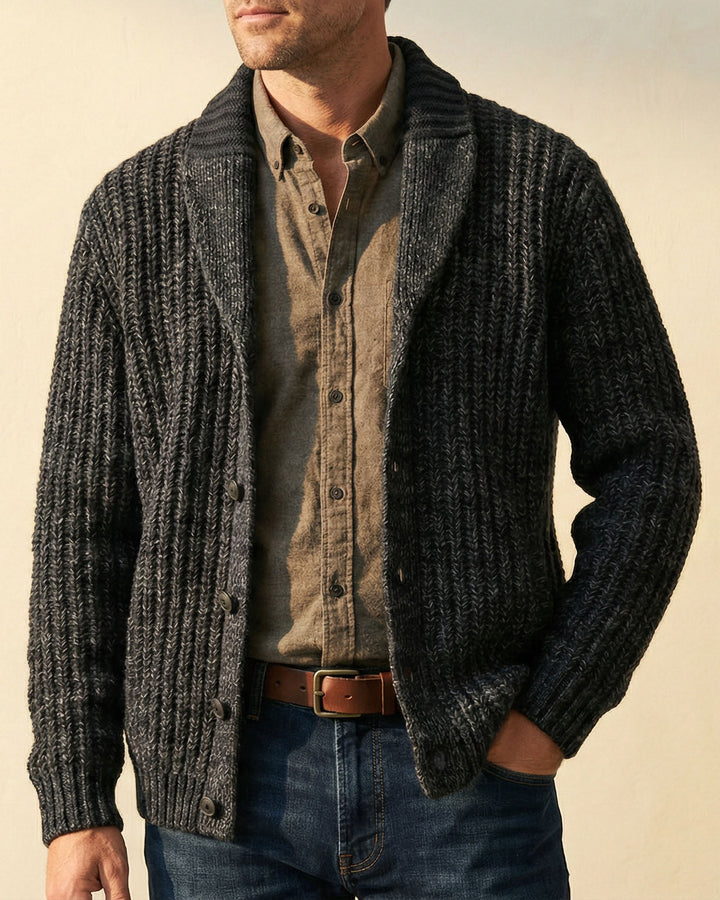 Warm Refined Men's Wool-Blend Cardigan